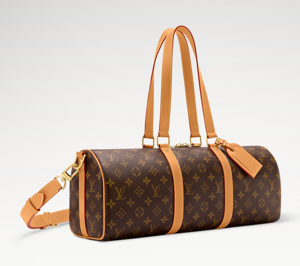 Сумка унисекс в стиле Louis Vuitton Needle Keepall цилиндрическая Monogram