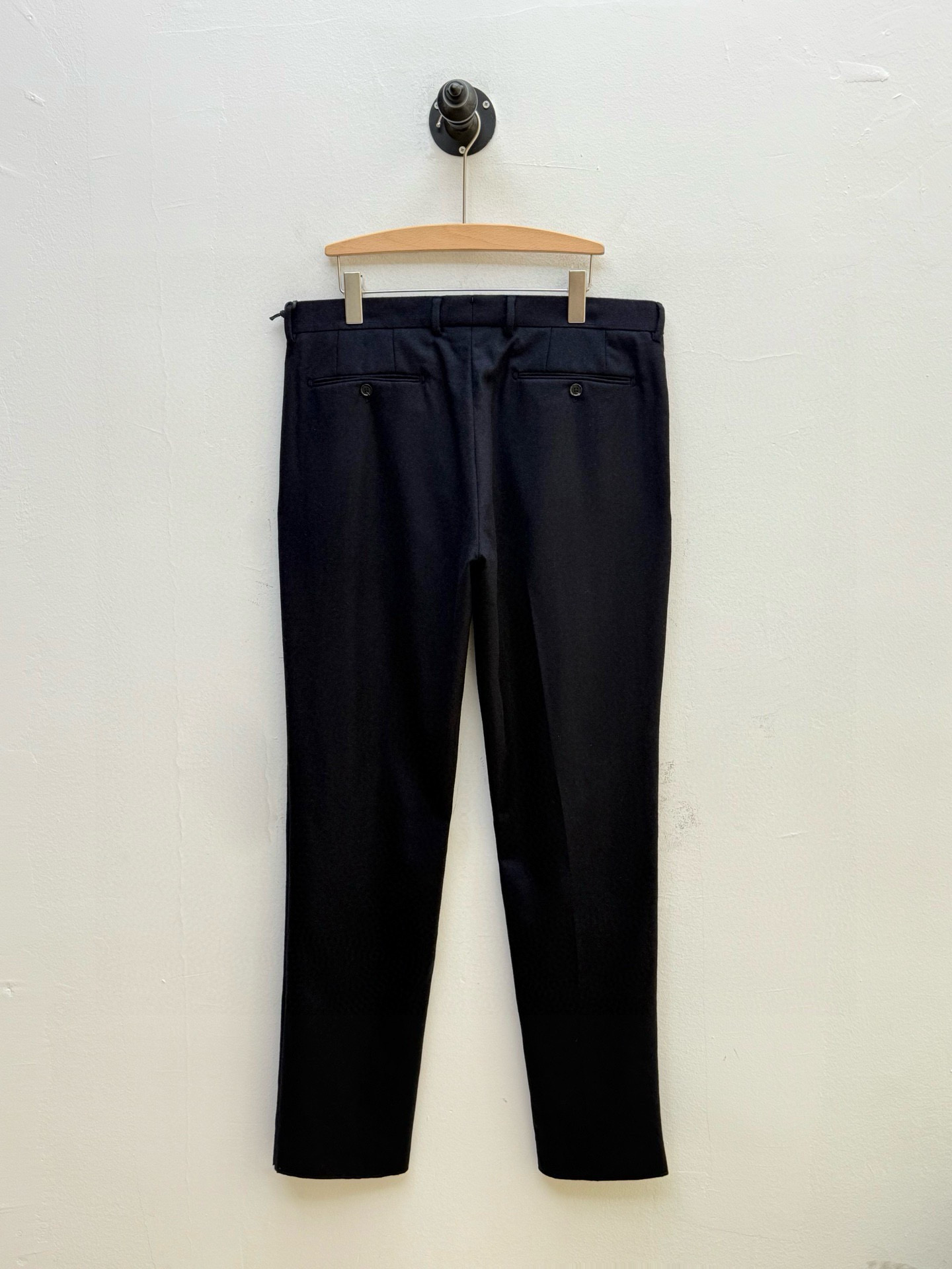 Брюки мужские в стиле Brioni Zz Trofeo из мериносовой шерсти тёмно-синего цвета