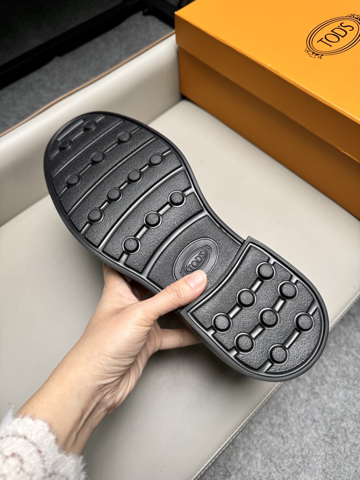 Лоферы мужские в стиле Tod’s чёрного цвета