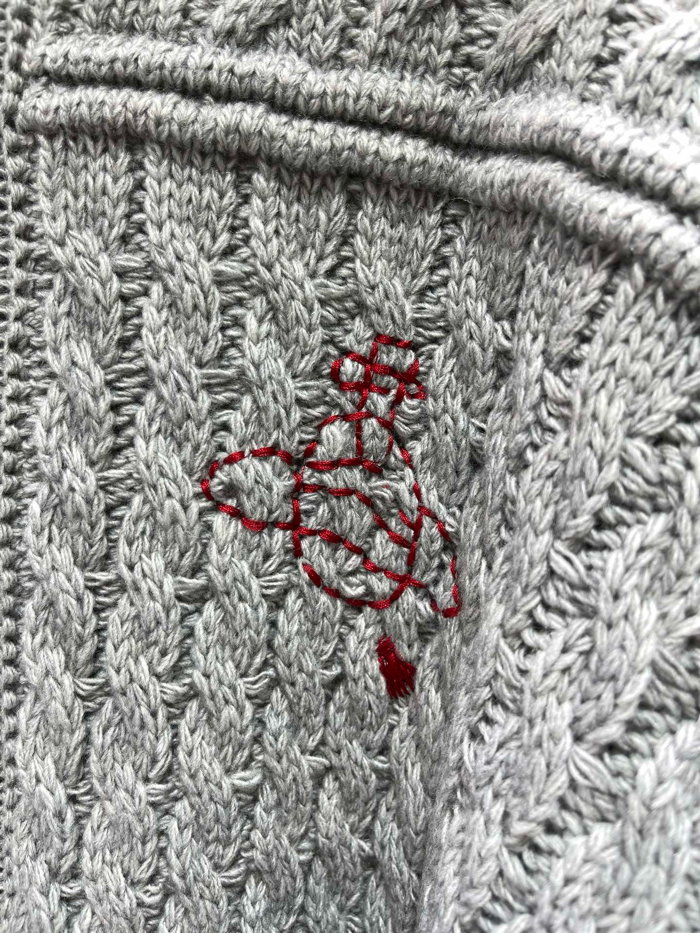 Жакет женский в стиле Vivienne Westwood с объёмной вязкой и вышивкой звезды