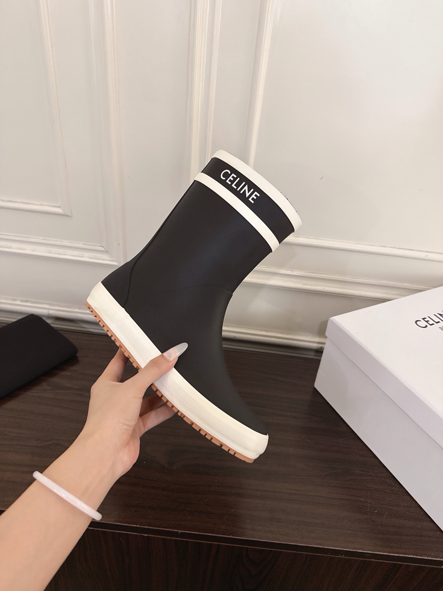 Полусапоги Celine чёрного цвета