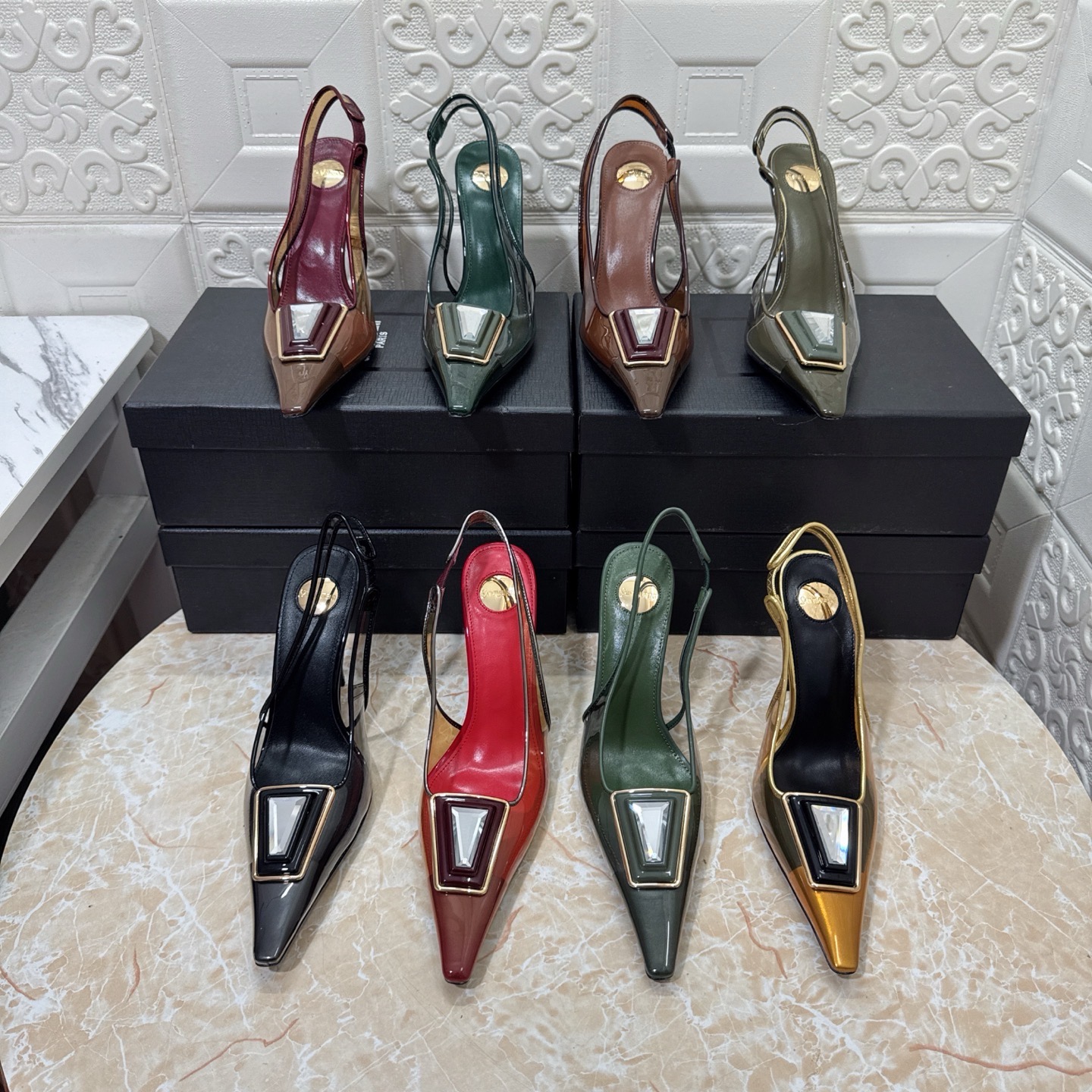 Туфли женские Saint Laurent Jive чёрного цвета
