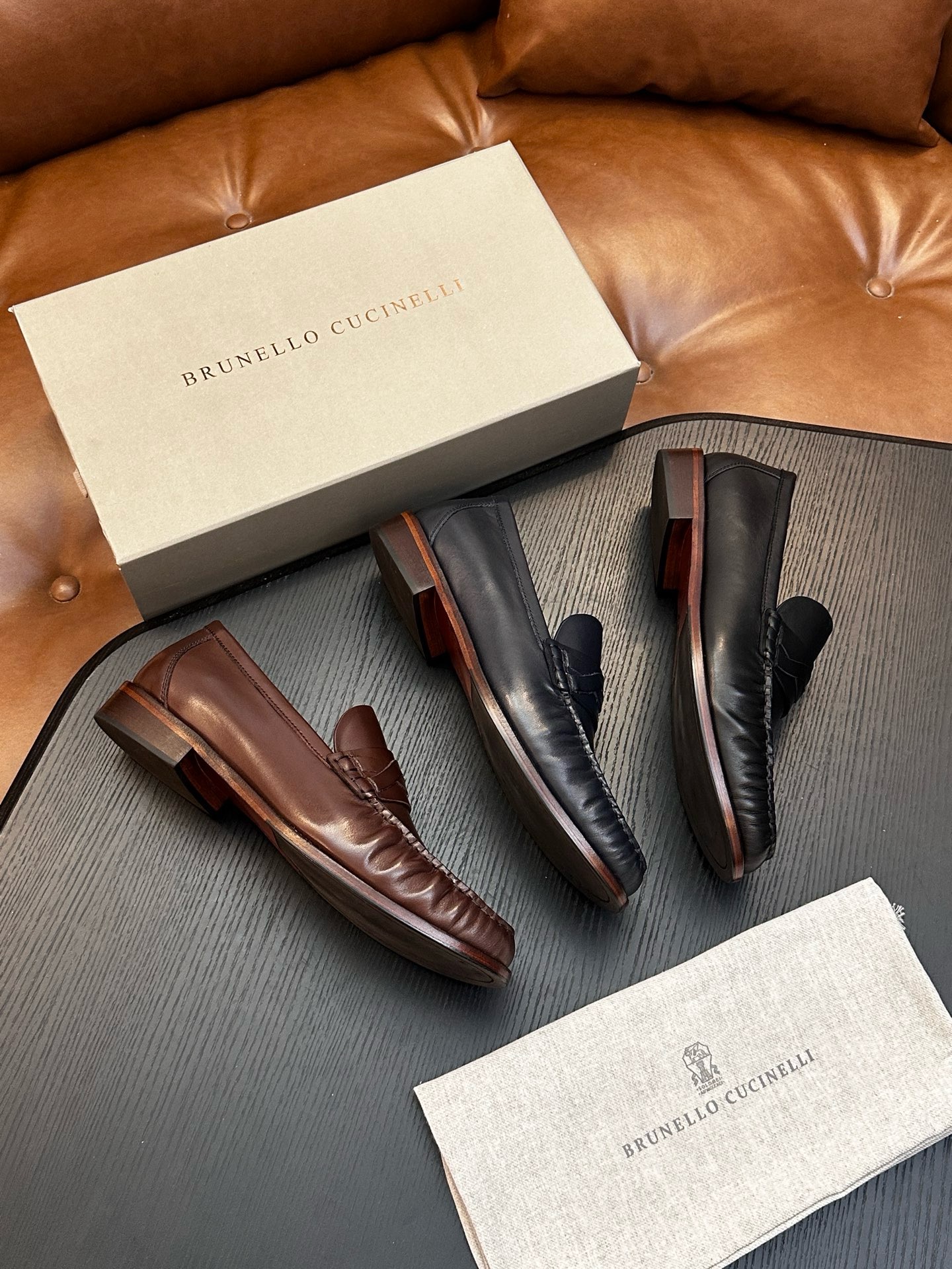Лоферы мужские Brunello Cucinelli чёрного цвета