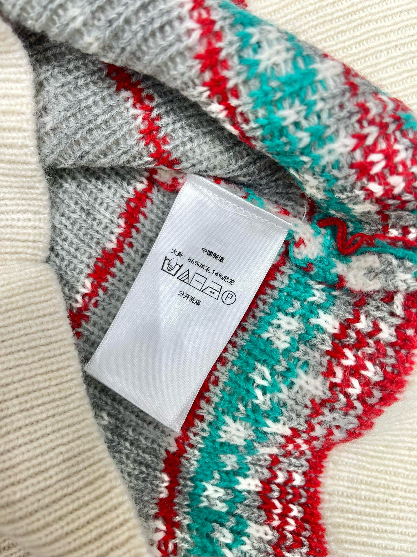 Кардиган женский в стиле Ralph Lauren с узором Fair Isle белого цвета