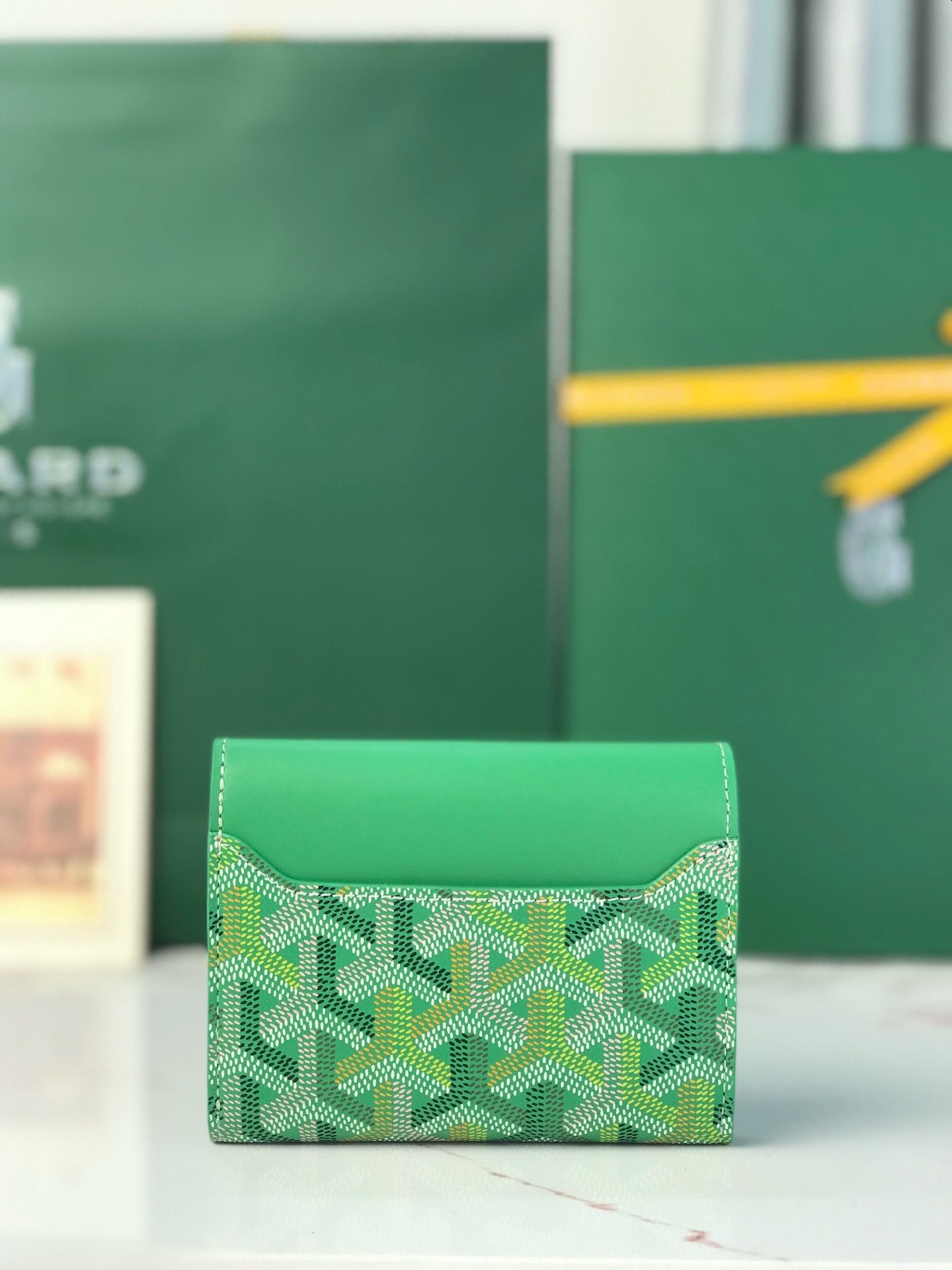 Кошелёк Goyard Saint-Gabriel Multicolour зелёного цвета