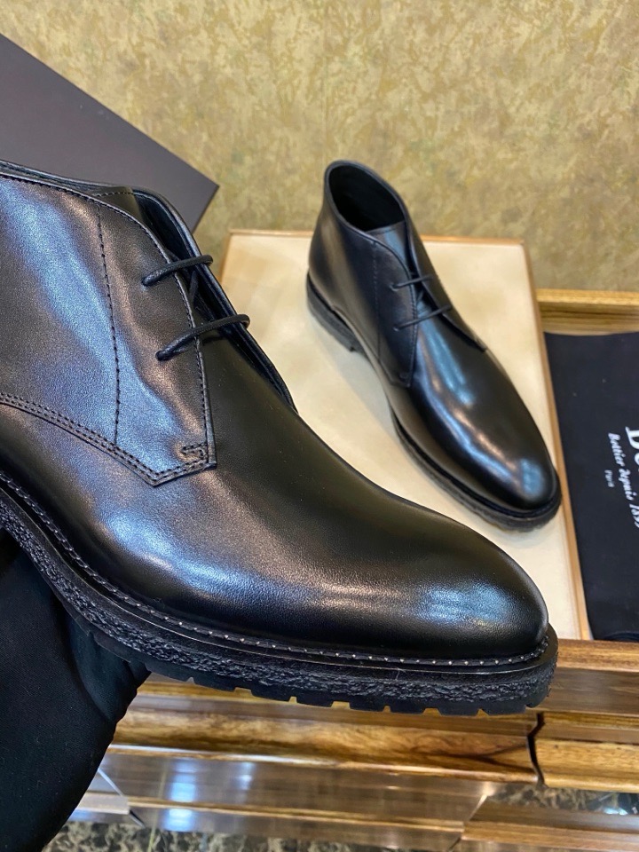Ботинки мужские Berluti Brunico из гладкой натуральной кожи чёрного цвета