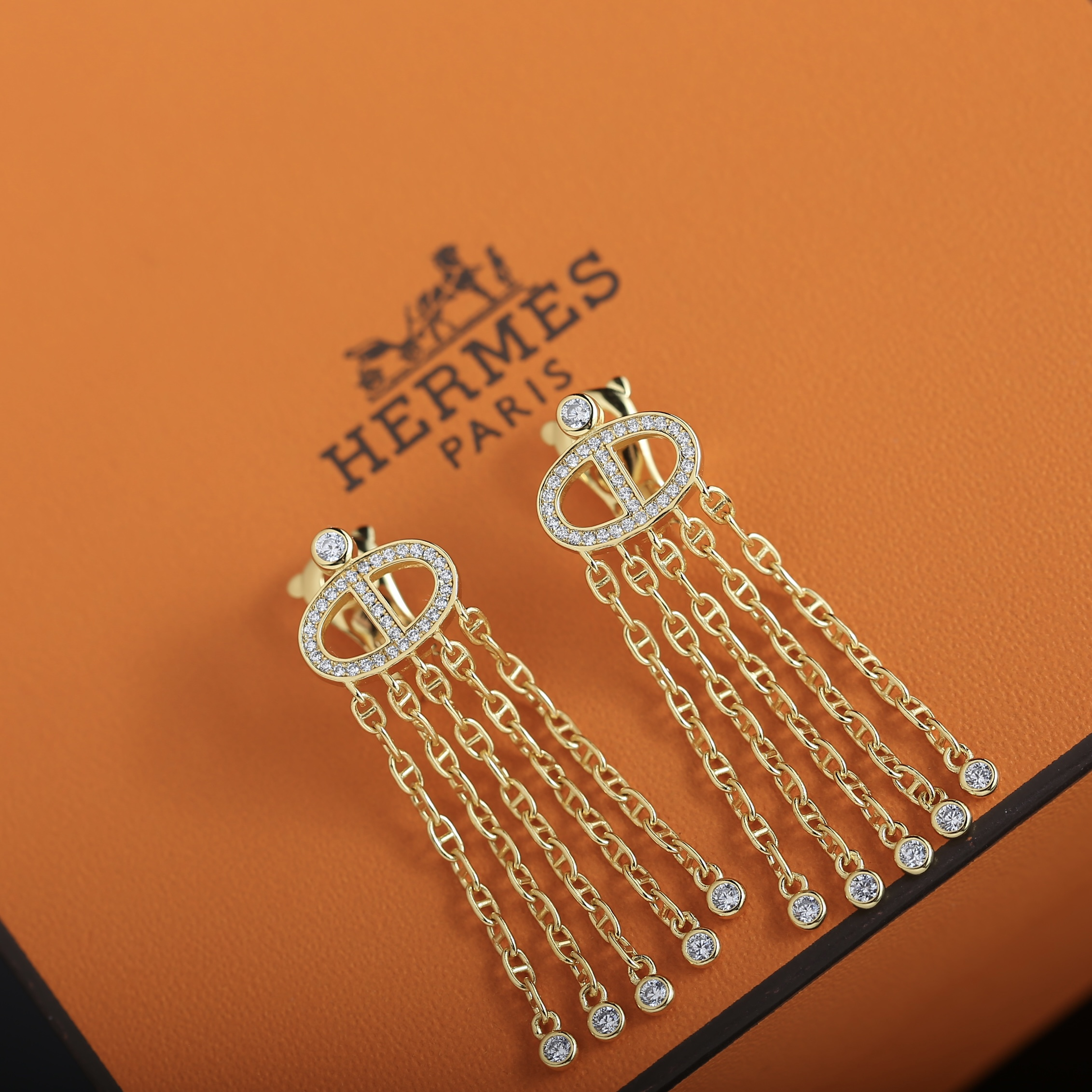 Серьги женские в стиле Hermès Chaine d’Ancre