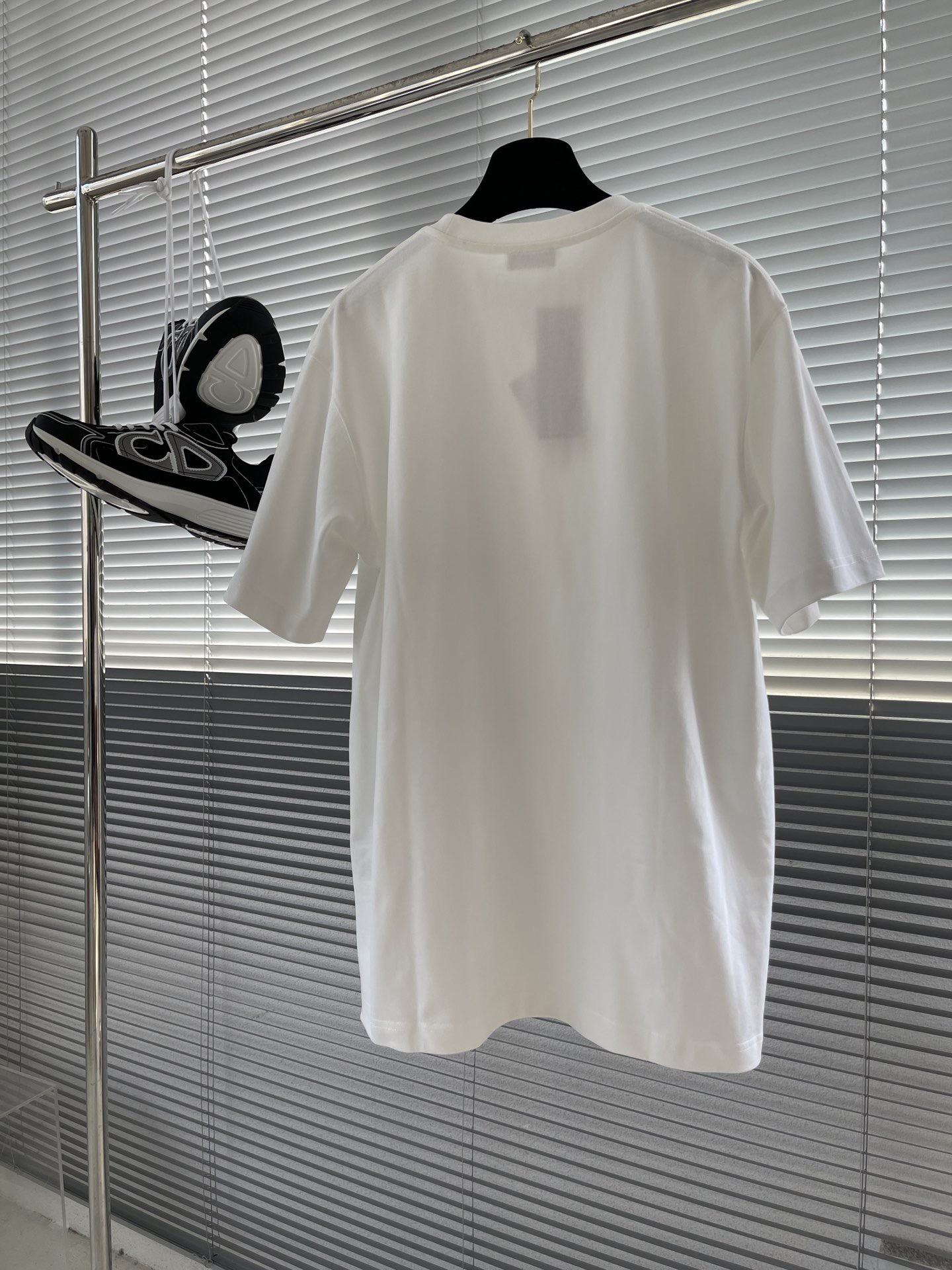 Футболка мужская в стиле Dior с вышивкой CD белого цвета