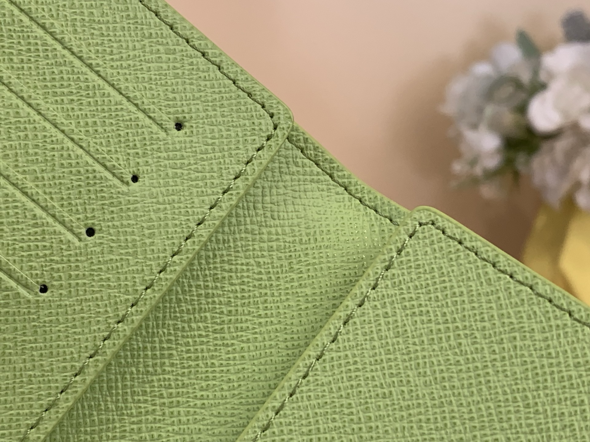 Обложка унисекс для паспорта в стиле Louis Vuitton Monogram Donuts зелёного цвета