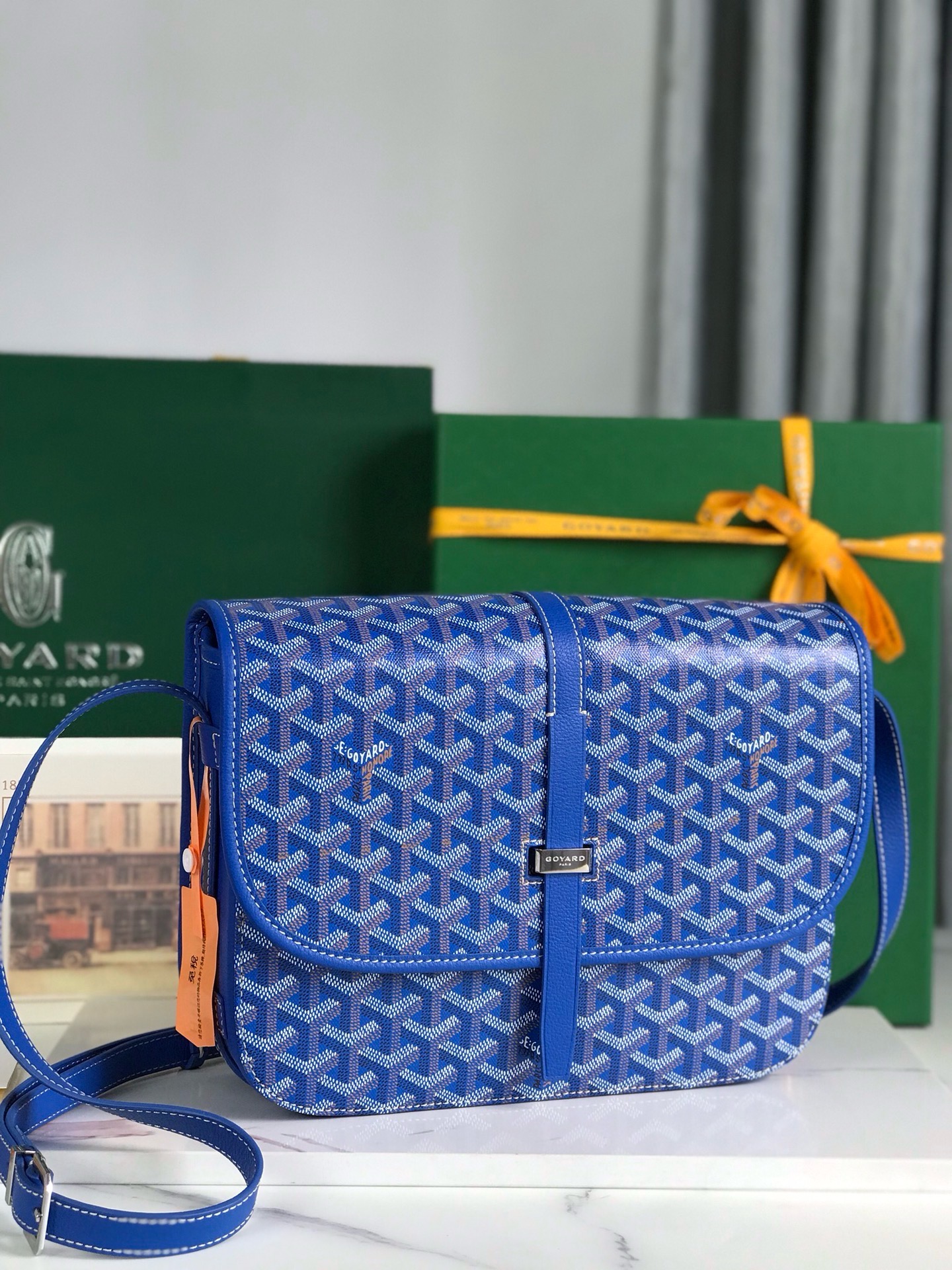 Сумка женская Goyard Belvédère II синего цвета