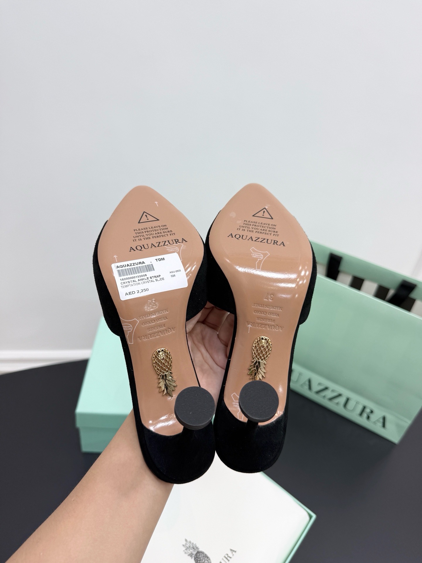 Мюли женские Aquazzura чёрного цвета