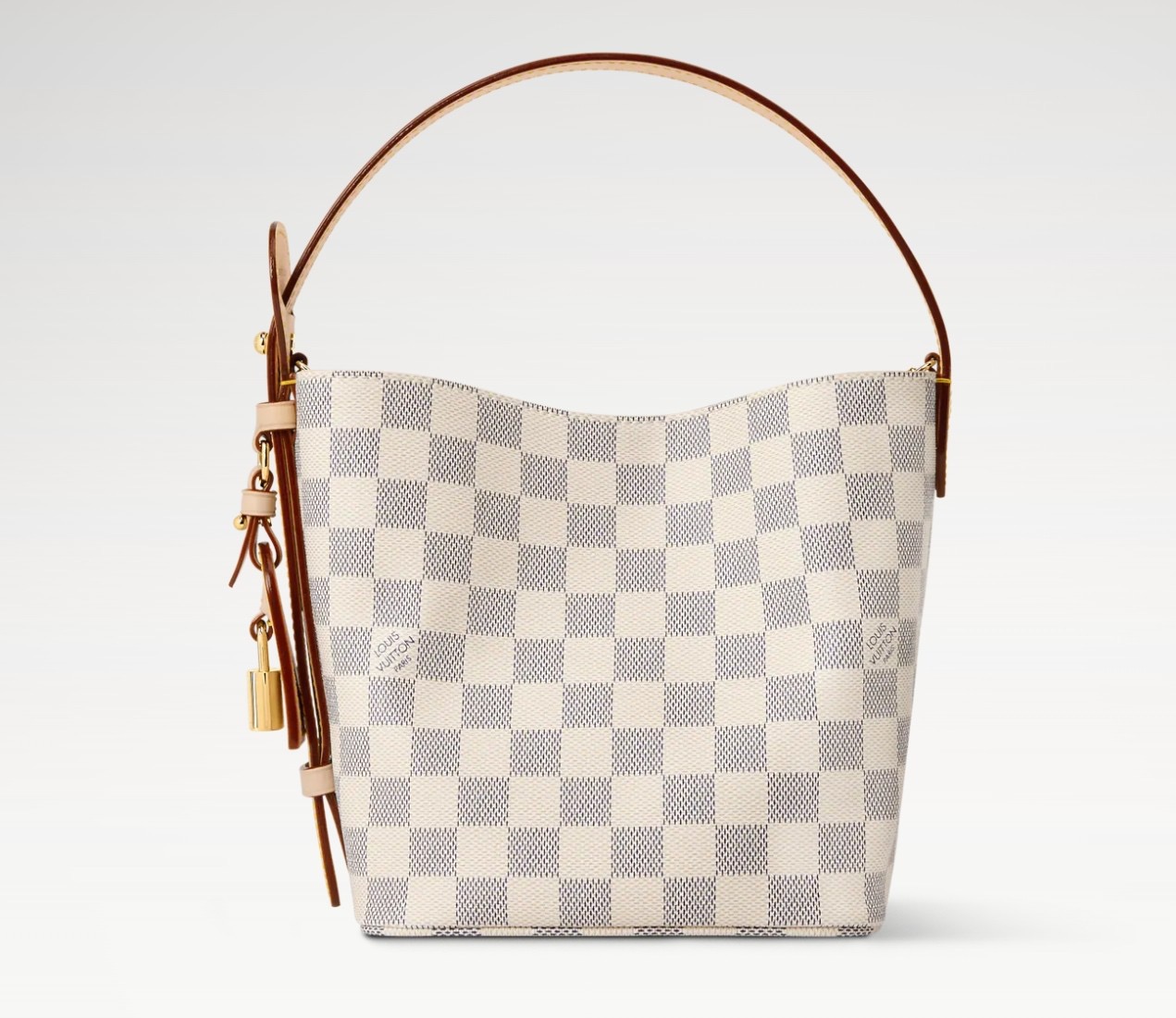 Сумка женская в стиле Louis Vuitton All In BB Damier Azur светлая