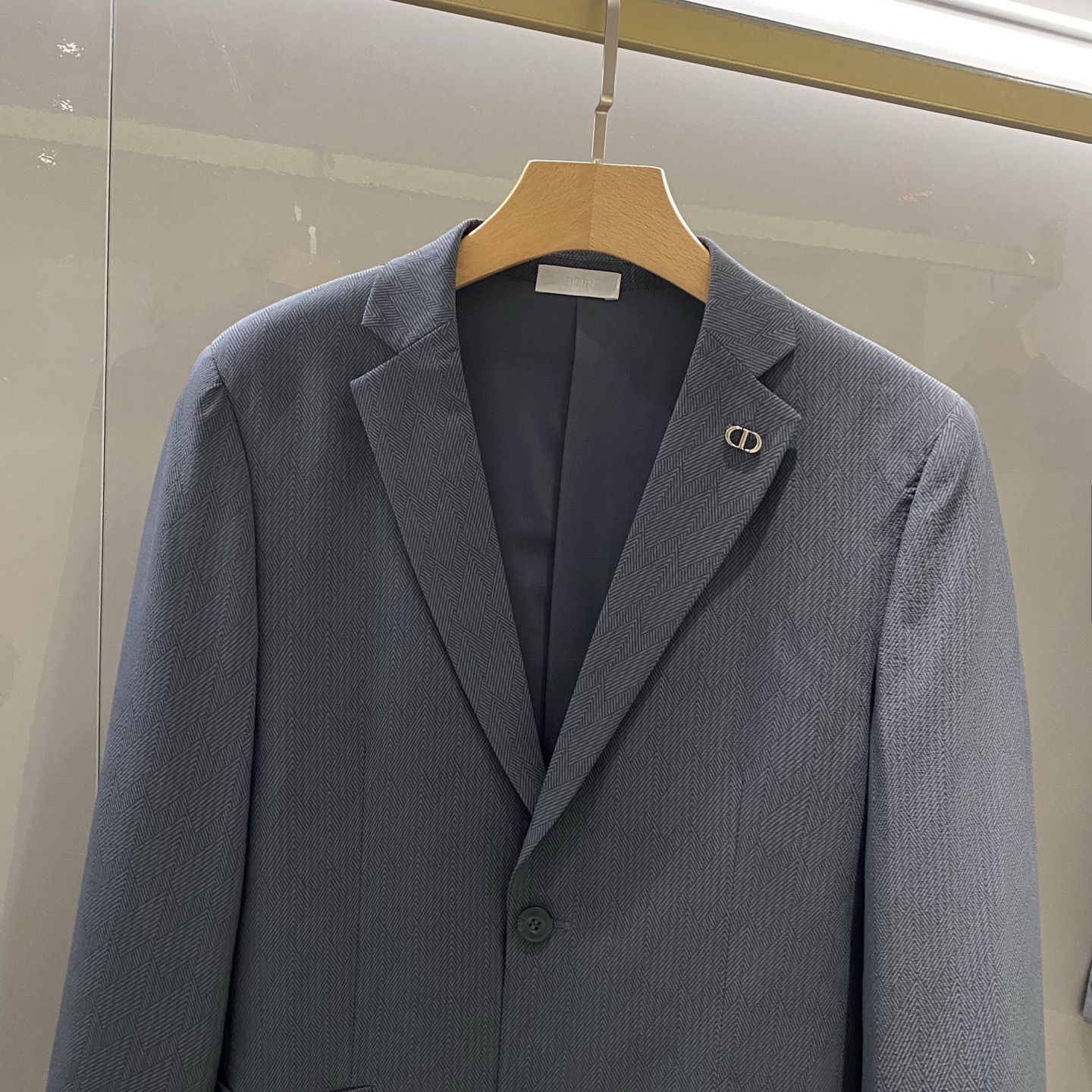 Пиджак мужской в стиле Dior серо-голубой (лёгкий, slim fit)