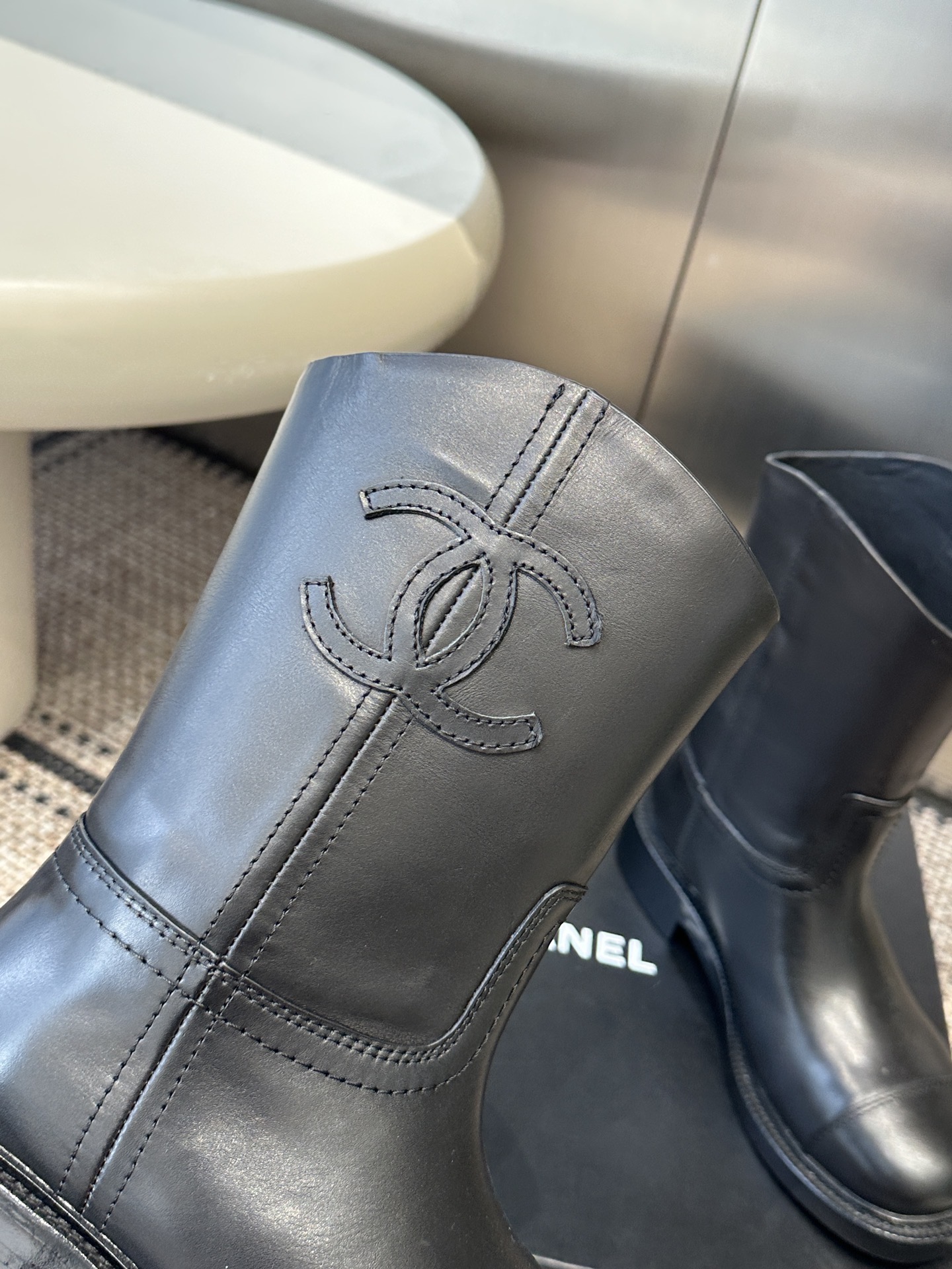 Сапоги женские Chanel High Boots черного цвета