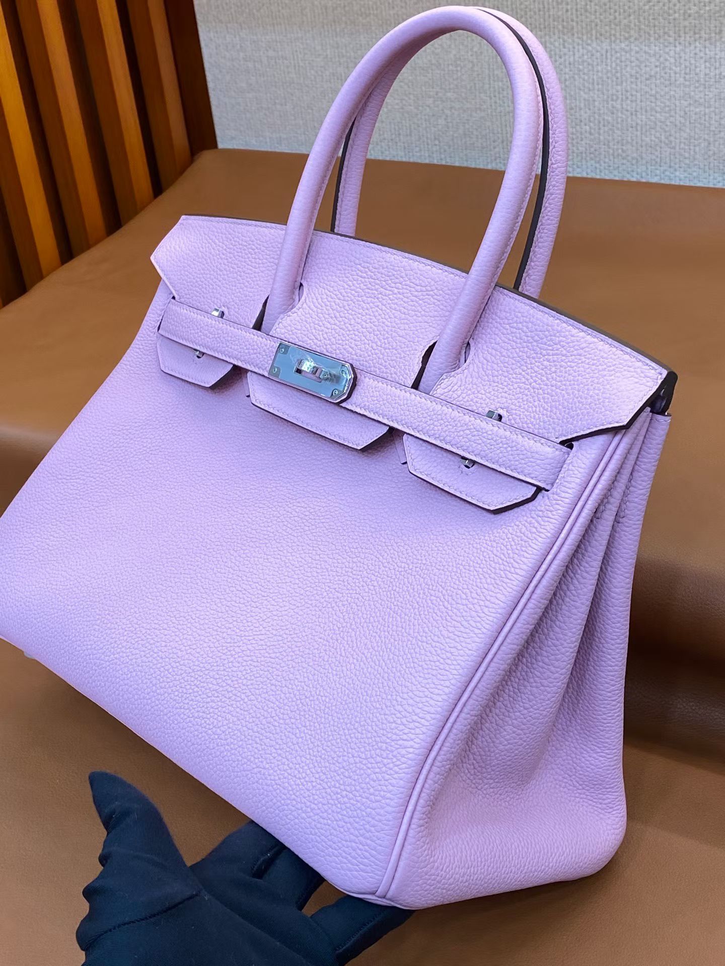 Сумка женская Hermès Birkin 30 лавандового цвета