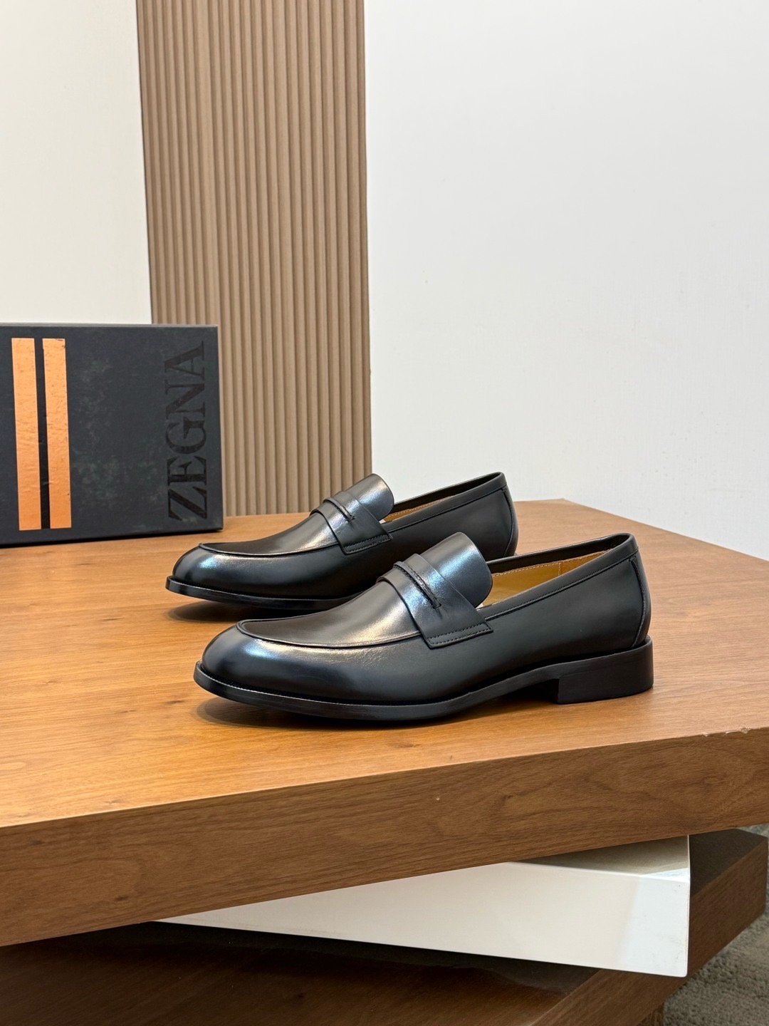 Лоферы мужские Zegna Lace черного цвета